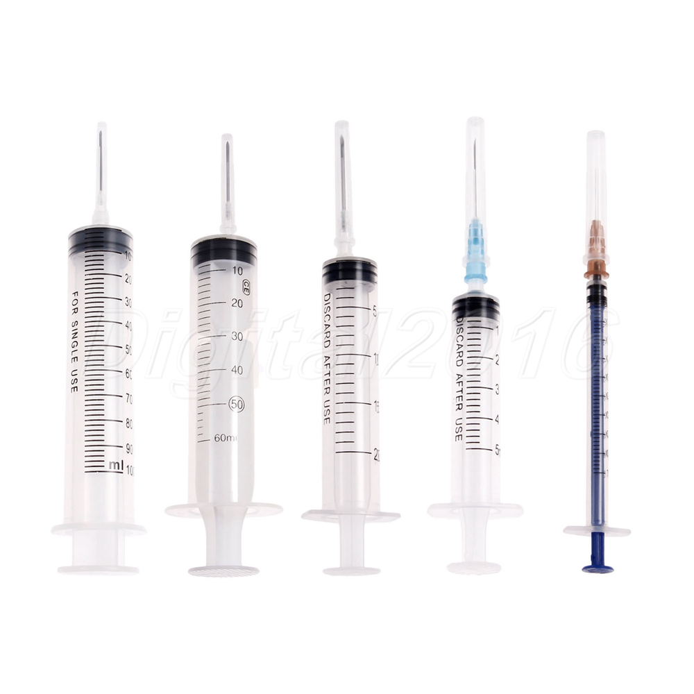 1ml-100ml Plastic Disposable Injection Syringe Medical DIY Liquid ...